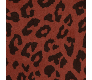 Kunstleder Wildleder Suede Clara terracotta Leo print